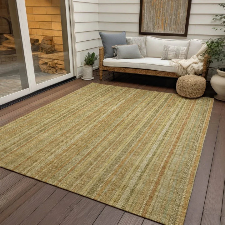 Emberith Gold Washable Indoor - Outdoor Rug - LOOMLAN - LOOMLAN Rugs - Outdoor Rugs