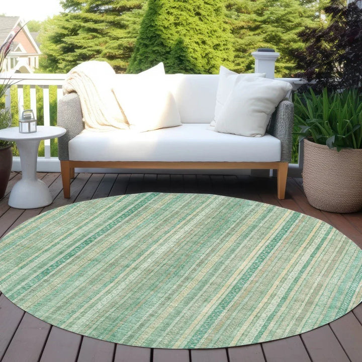 Emberith Teal Washable Indoor - Outdoor Rug - LOOMLAN - LOOMLAN Rugs - Outdoor Rugs