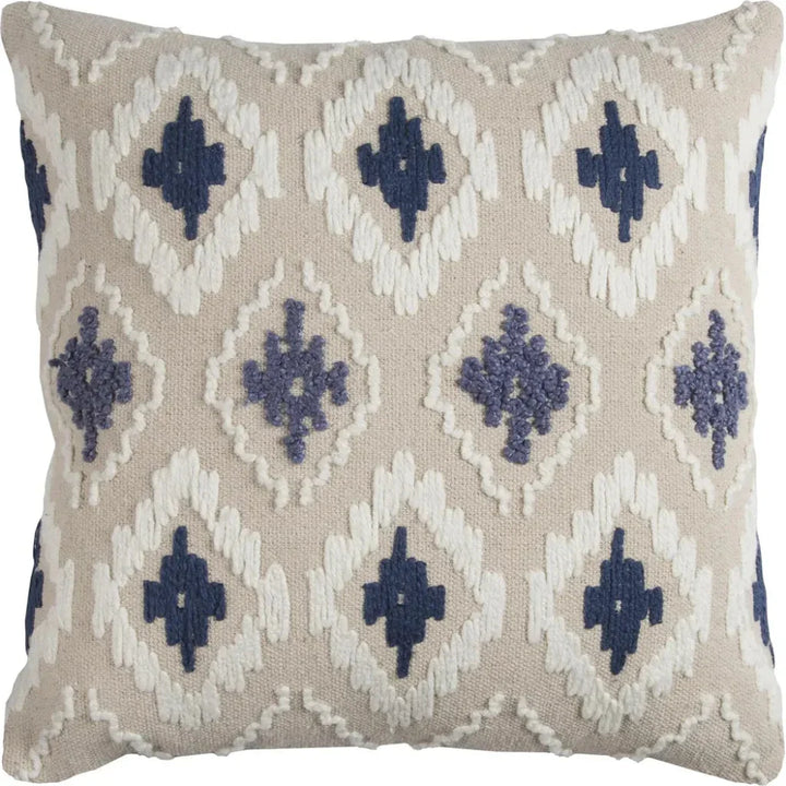 Embroidered Ikat Throw Pillow Down Insert - LOOMLAN - LOOMLAN - Throw Pillows