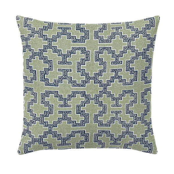 Emerald Sea Prodigy Gemstone Outdoor Pillow-Outdoor Pillows-Earnest Collection-20" Square-LOOMLAN