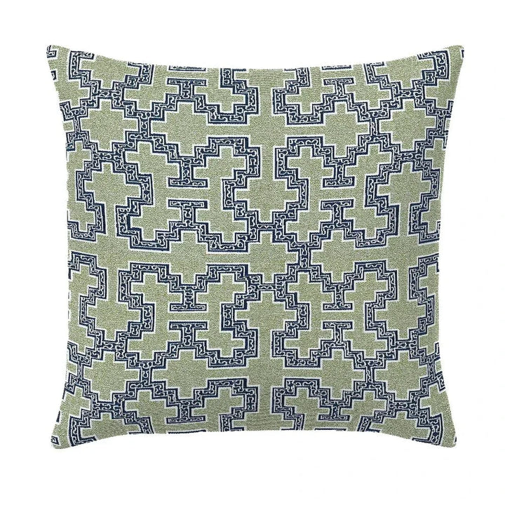 Emerald Sea Prodigy Gemstone Outdoor Pillow-Outdoor Pillows-Earnest Collection-20" Square-LOOMLAN