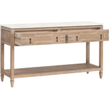 Emerie 2-Drawer Entry Console Table White Quartz