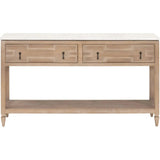 Emerie 2-Drawer Entry Console Table White Quartz