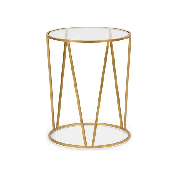 Emery Clear Glass Top Round Side Table - LOOMLAN - Wildwood - Side Tables