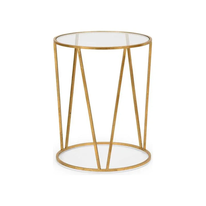 Emery Clear Glass Top Round Side Table - LOOMLAN - Wildwood - Side Tables