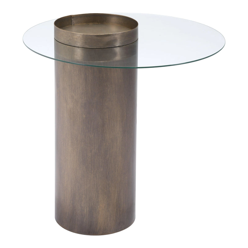 Emi End Table Antique Gold Side Tables LOOMLAN By Zuo Modern