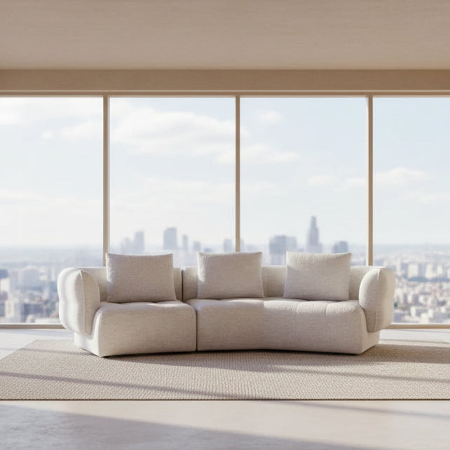 Performance Fabric Sofa 117.5-Inch Sectional | LOOMLAN