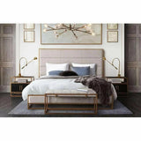 Empire Sand Leather Bed Frame-Beds-Diamond Sofa-LOOMLAN