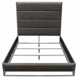 Empire Weathered Grey Leather Bed Frame-Beds-Diamond Sofa-LOOMLAN