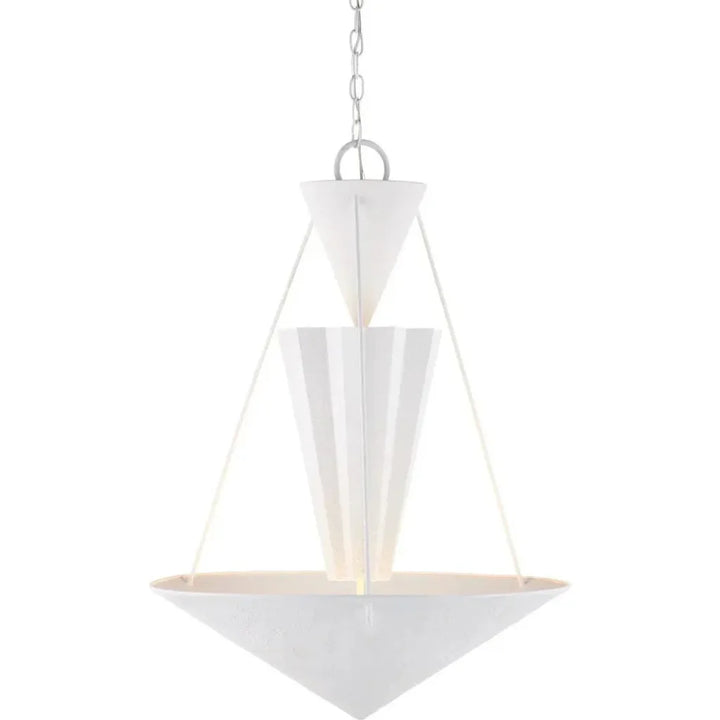 Empyrean Iron White Chandelier - LOOMLAN - Currey & Co - Chandeliers