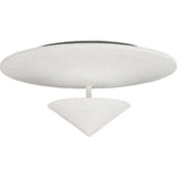 Empyrean Iron White Flush Mount-Flush Mounts-Currey & Co-LOOMLAN