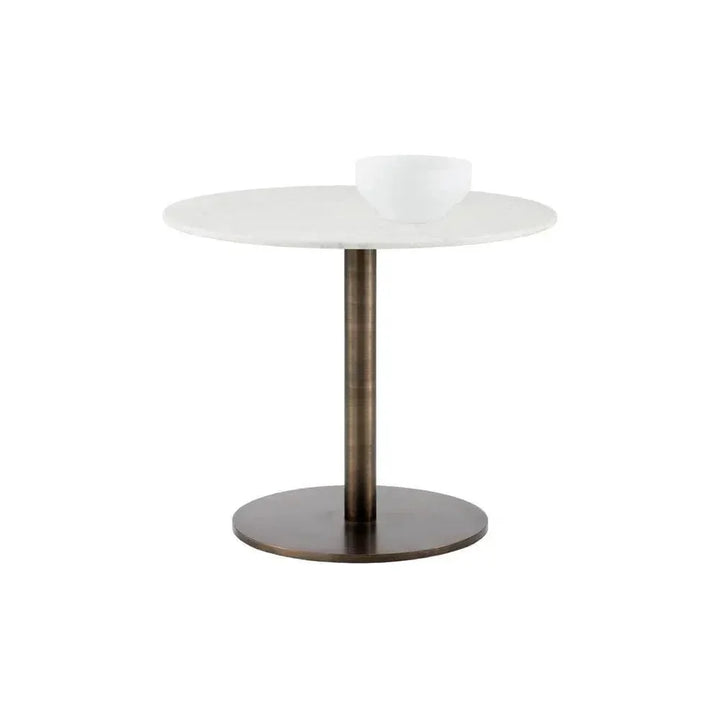 Enco Marble Top Round Bistro Table-Dining Tables-SUNPAN-LOOMLAN