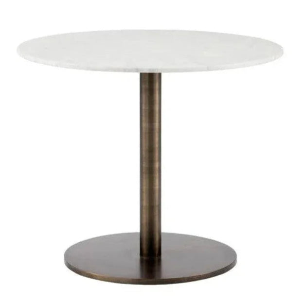 Enco Marble Top Round Bistro Table-Dining Tables-SUNPAN-LOOMLAN