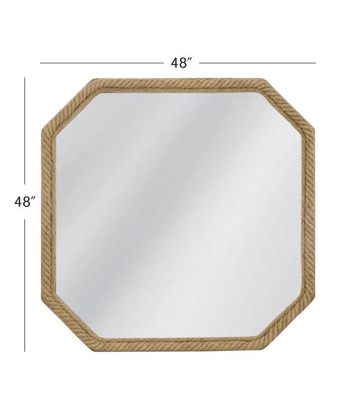 Endora Rope Design Framed Wall Mirror - LOOMLAN - Bassett Mirror - Wall Mirrors