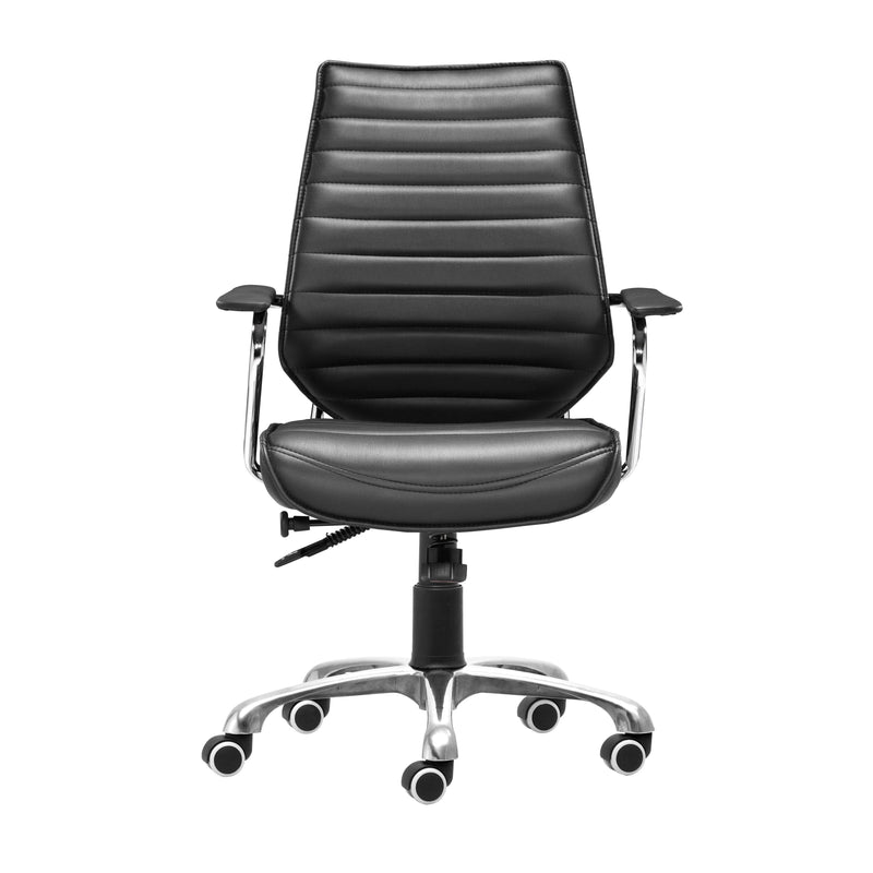Enterprise Low Back Office Chair Black Office Chairs LOOMLAN By Zuo Modern