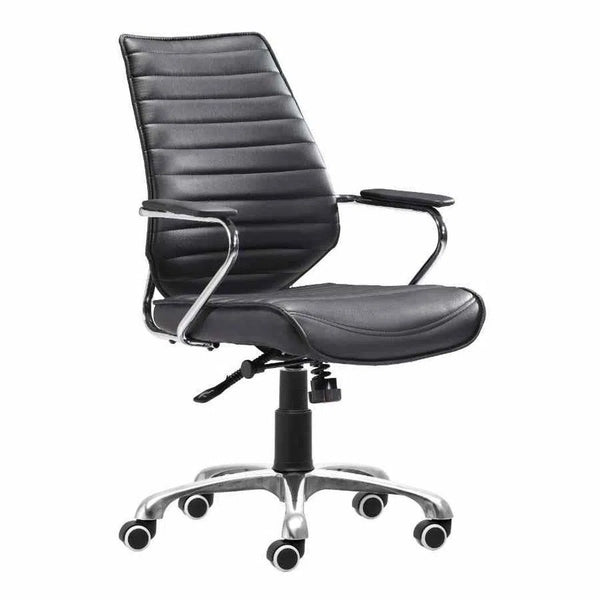 Enterprise Low Back Office Chair Black Office Chairs LOOMLAN By Zuo Modern