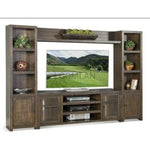 Entertainment Wall Unit For TV Up to 72" With Bookcase