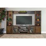 Entertainment Wall Unit For TV Up to 72" With Bookcase