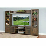 Entertainment Wall Unit For TV Up to 72" With Bookcase