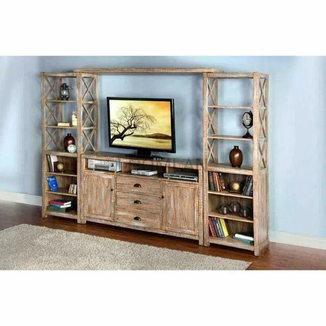 Entertainment Wall Unit TV Stand Farmhouse