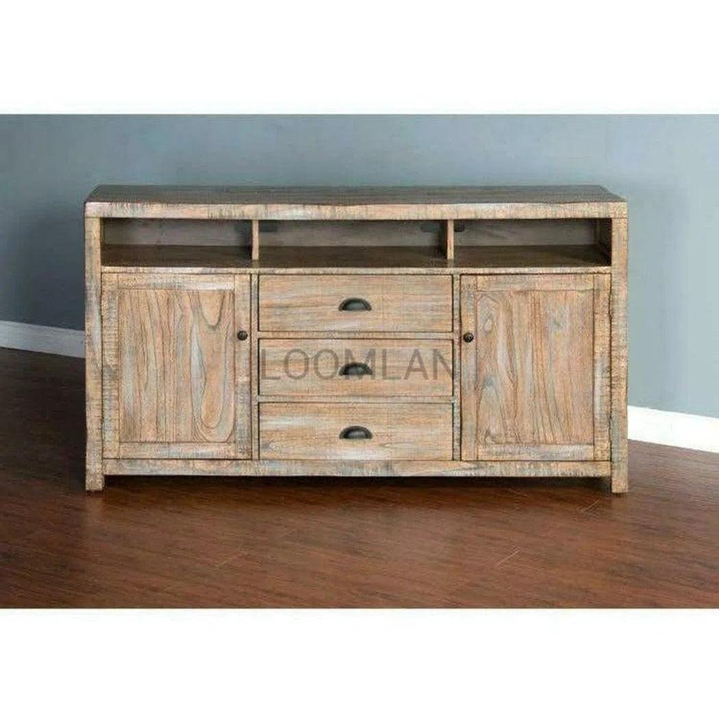 Entertainment Wall Unit TV Stand Farmhouse