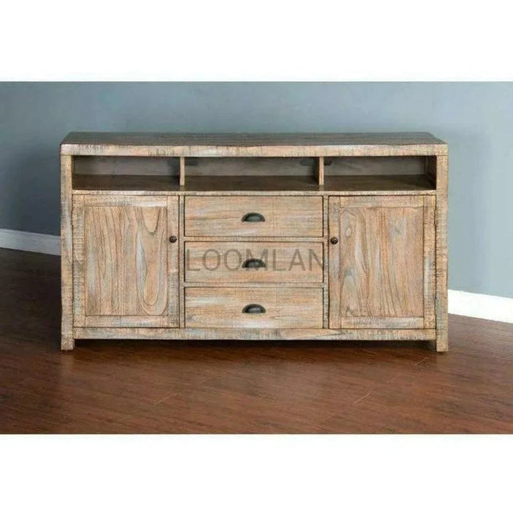 Entertainment Wall Unit TV Stand Farmhouse-Entertainment Wall Unit-Sunny D-LOOMLAN