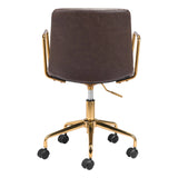 Eric Office Chair Brown Office Chairs LOOMLAN By Zuo Modern