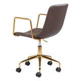 Eric Office Chair Brown Office Chairs LOOMLAN By Zuo Modern