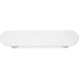 Eris White Concrete & Steel Outdoor Dining Bench