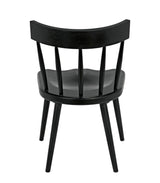 Esme Wood Black Armless Chair-Club Chairs-Noir-LOOMLAN