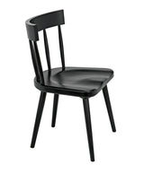 Esme Wood Black Armless Chair-Club Chairs-Noir-LOOMLAN