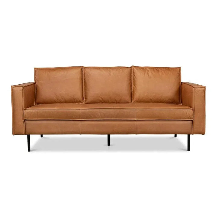Esprit Leather Sofa Mid - Century Modern - LOOMLAN - Sarreid - Sofas & Loveseats