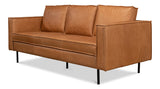 Esprit Leather Sofa Mid-Century Modern-Sofas & Loveseats-Sarreid-LOOMLAN