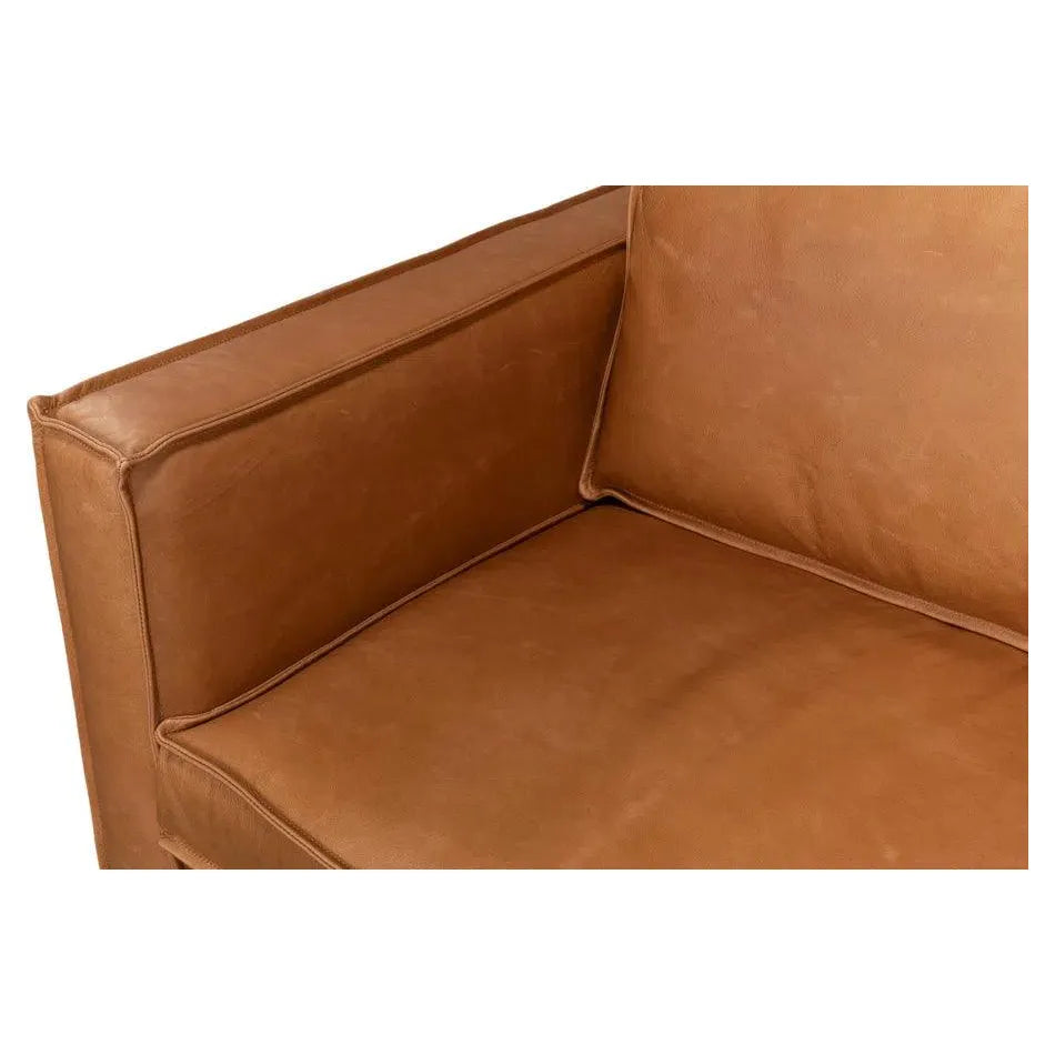 Esprit Leather Sofa Mid-Century Modern