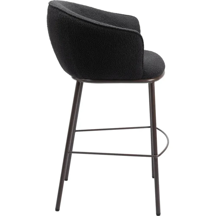 Essen Barstool Black & Bronze - LOOMLAN - Zuo Modern - Bar Stools