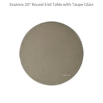 Essence 20" Round End Table Taupe Glass Lloyd Flanders