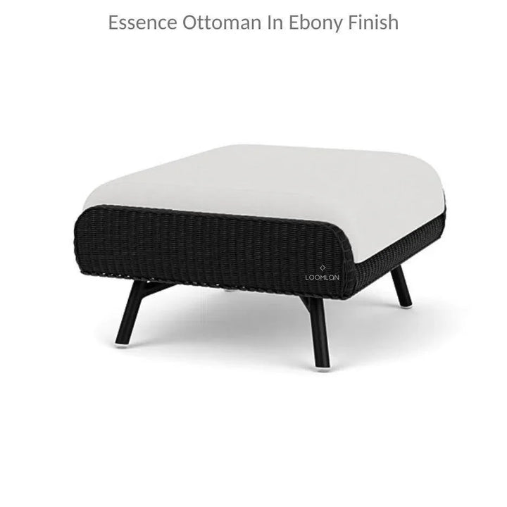 Essence Ottoman All Weather Wicker Furniture-Outdoor Ottomans-Lloyd Flanders-LOOMLAN