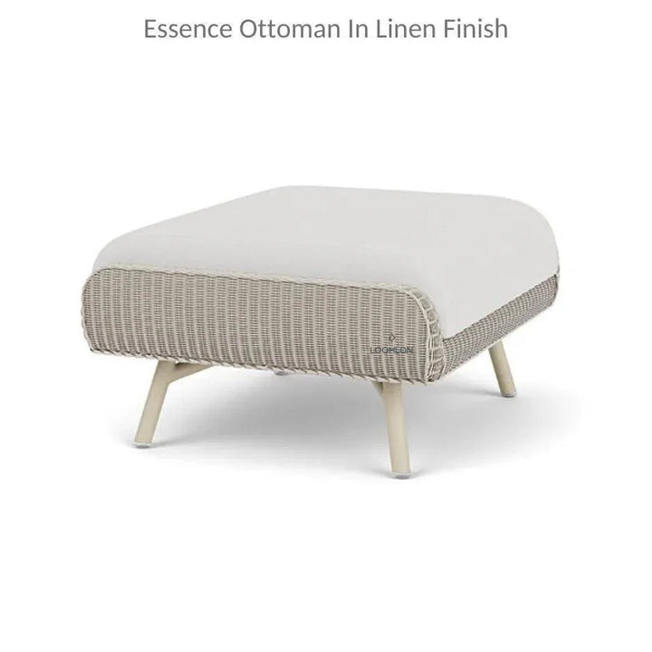 Essence Ottoman All Weather Wicker Furniture-Outdoor Ottomans-Lloyd Flanders-LOOMLAN