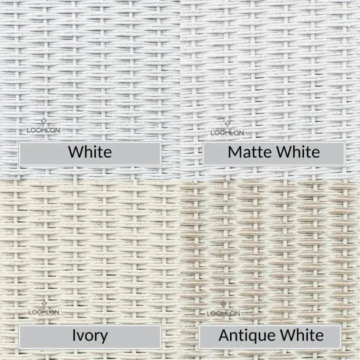 Essence Ottoman All Weather Wicker Furniture-Outdoor Ottomans-Lloyd Flanders-LOOMLAN