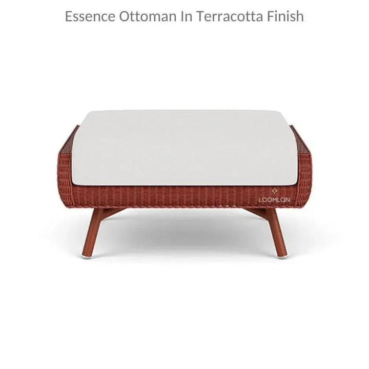 Essence Ottoman All Weather Wicker Furniture-Outdoor Ottomans-Lloyd Flanders-LOOMLAN