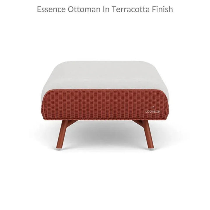 Essence Ottoman All Weather Wicker Furniture-Outdoor Ottomans-Lloyd Flanders-LOOMLAN
