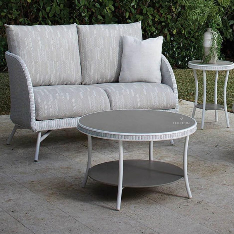 Essence Outdoor Furniture Sunbrella Replacement Cushions for Loveseat Replacement Cushions LOOMLAN By Lloyd Flanders