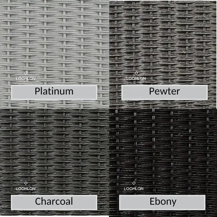 Essence Outdoor Wicker Loveseat & Chair Set Tables-Outdoor Lounge Sets-Lloyd Flanders-LOOMLAN