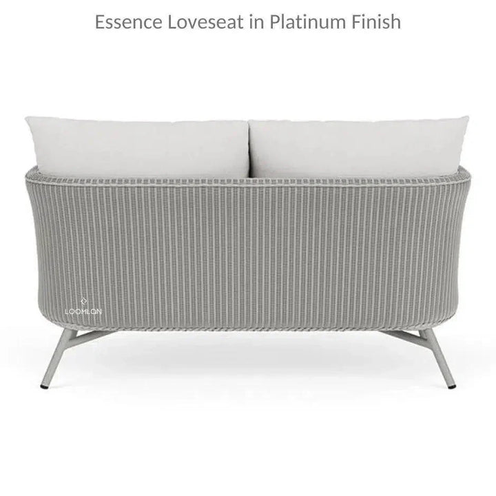 Essence Outdoor Wicker Loveseat & Chair Set Tables-Outdoor Lounge Sets-Lloyd Flanders-LOOMLAN