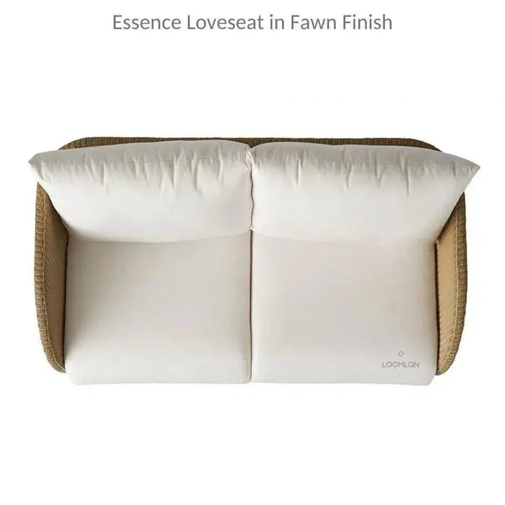 Essence Outdoor Wicker Loveseat & Chair Set Tables-Outdoor Lounge Sets-Lloyd Flanders-LOOMLAN