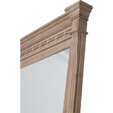 Estate Wood Framed Stylish Floor Mirror-Floor Mirrors-Essentials For Living-LOOMLAN