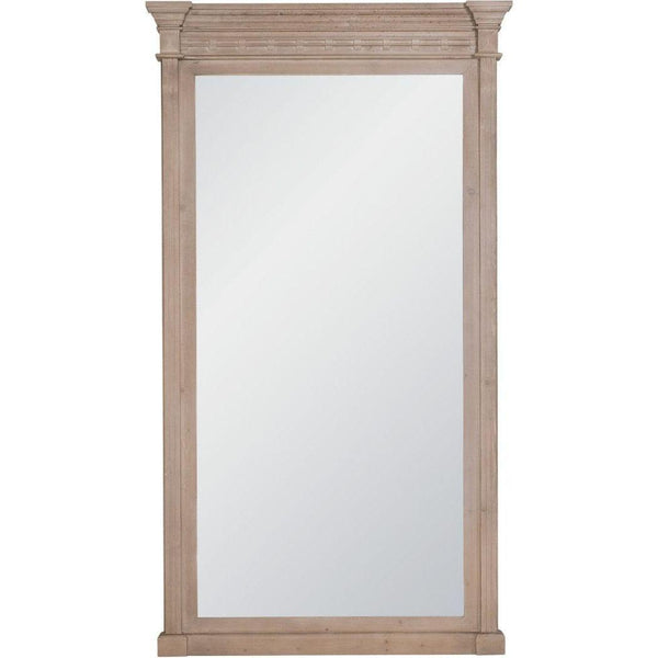 Estate Wood Framed Stylish Floor Mirror-Floor Mirrors-Essentials For Living-LOOMLAN