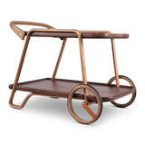 Etienne Neutral Brown Wooden Bar Cart