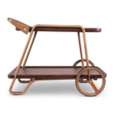 Etienne Neutral Brown Wooden Bar Cart