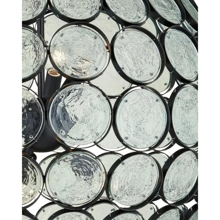 Etude Orb Iron and Glass Black Chandelier - LOOMLAN - Currey & Co - Chandeliers